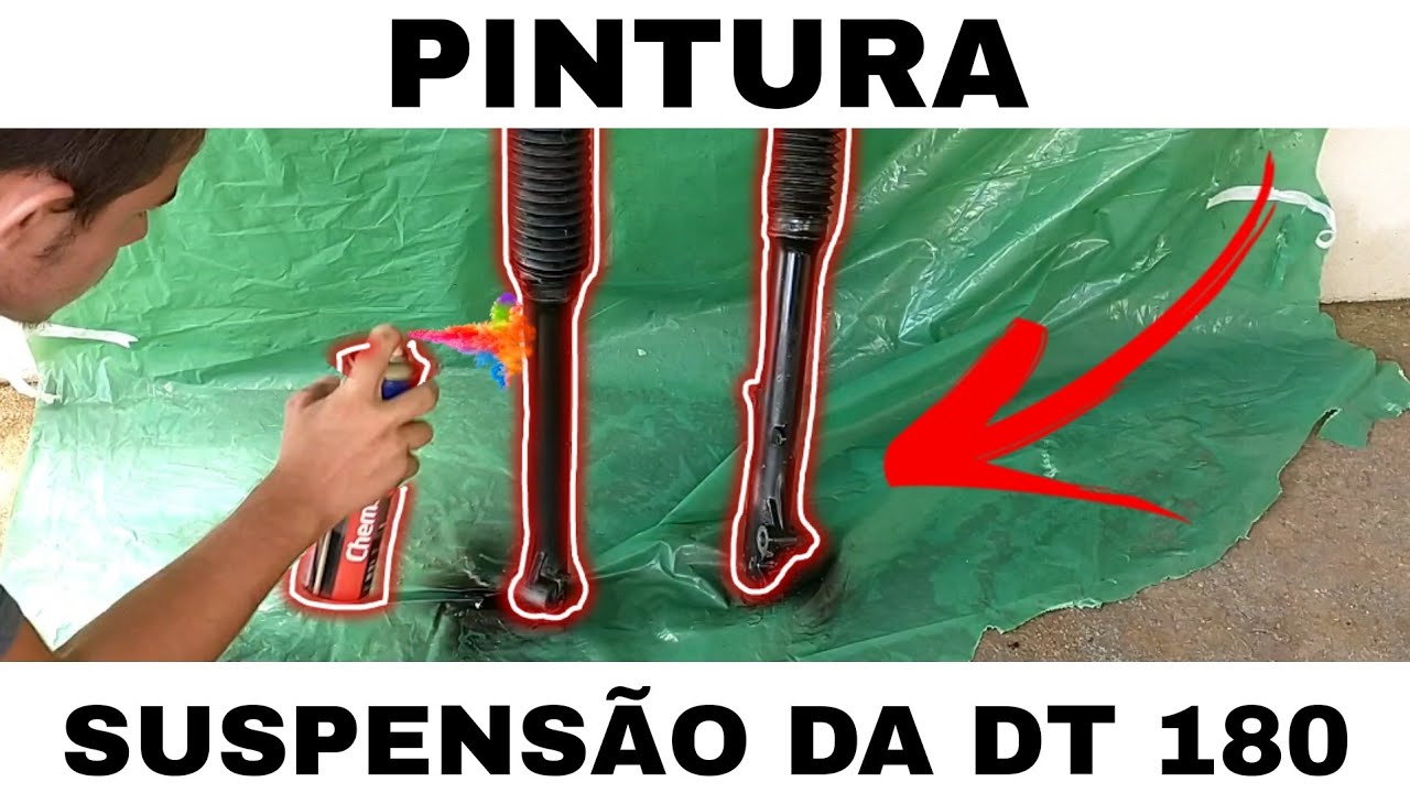 Como PINTAR a SUSPENS&Atilde;O da MOTO(Restaura&ccedil;&atilde;o Dt 180) Ep.5