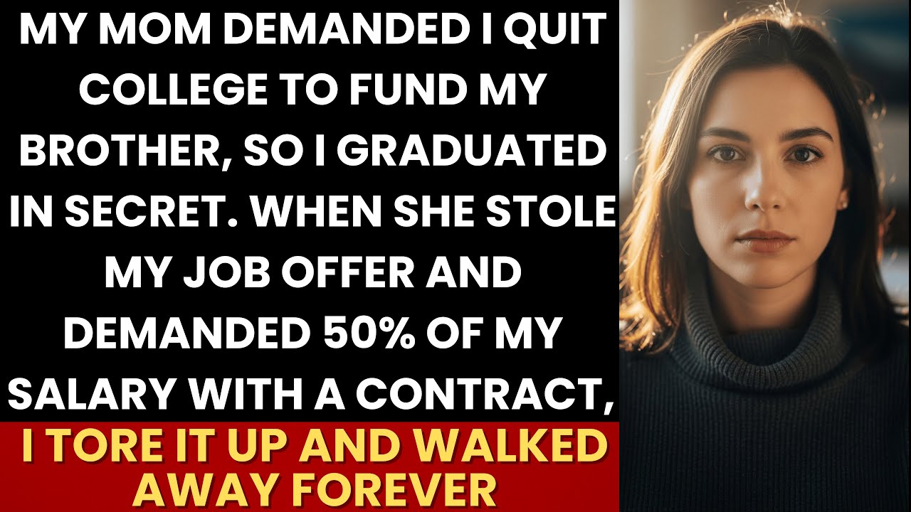 Mom Made Me Quit College for Brother—So I Graduated in Secret and Tore Up Her Greedy Contract