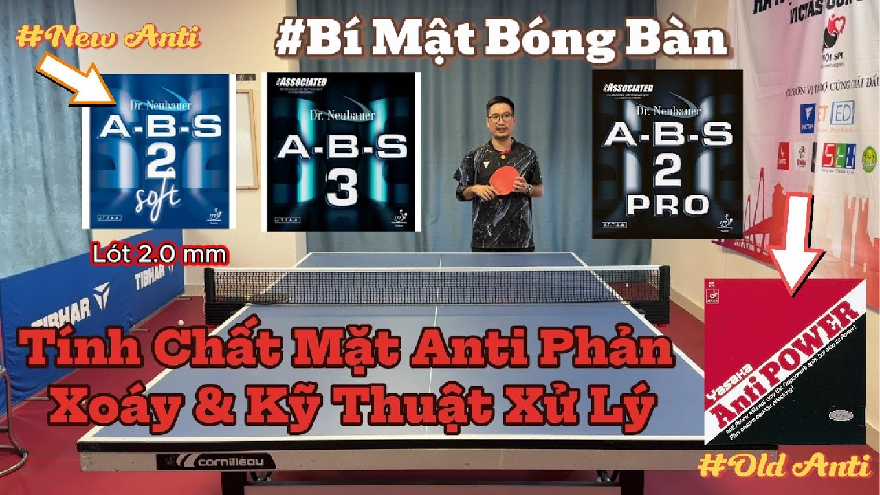 Chia Sẻ Bí Mật Bóng Bàn | Tính Chất Của Dòng Mặt Vợt Anti Phản Xoáy & Các Kỹ Thuật Xử Lý Anti