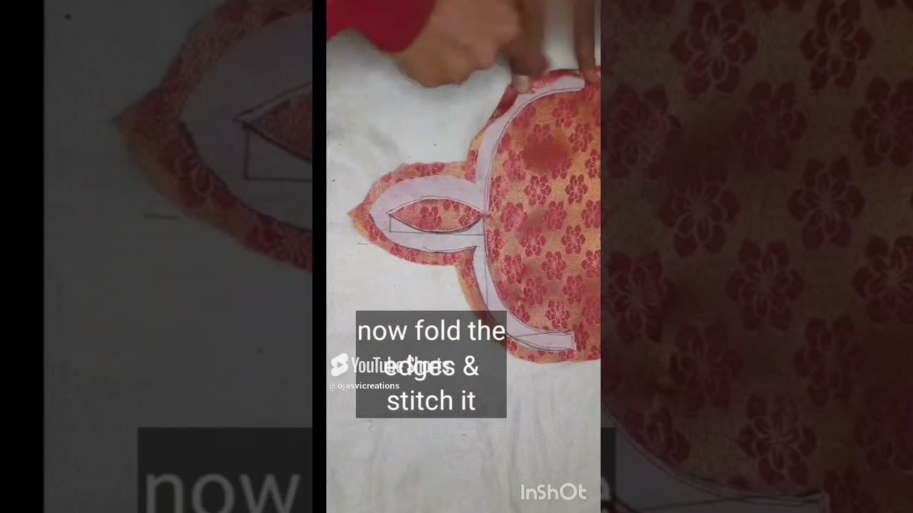 Drop shape neck stitching 
