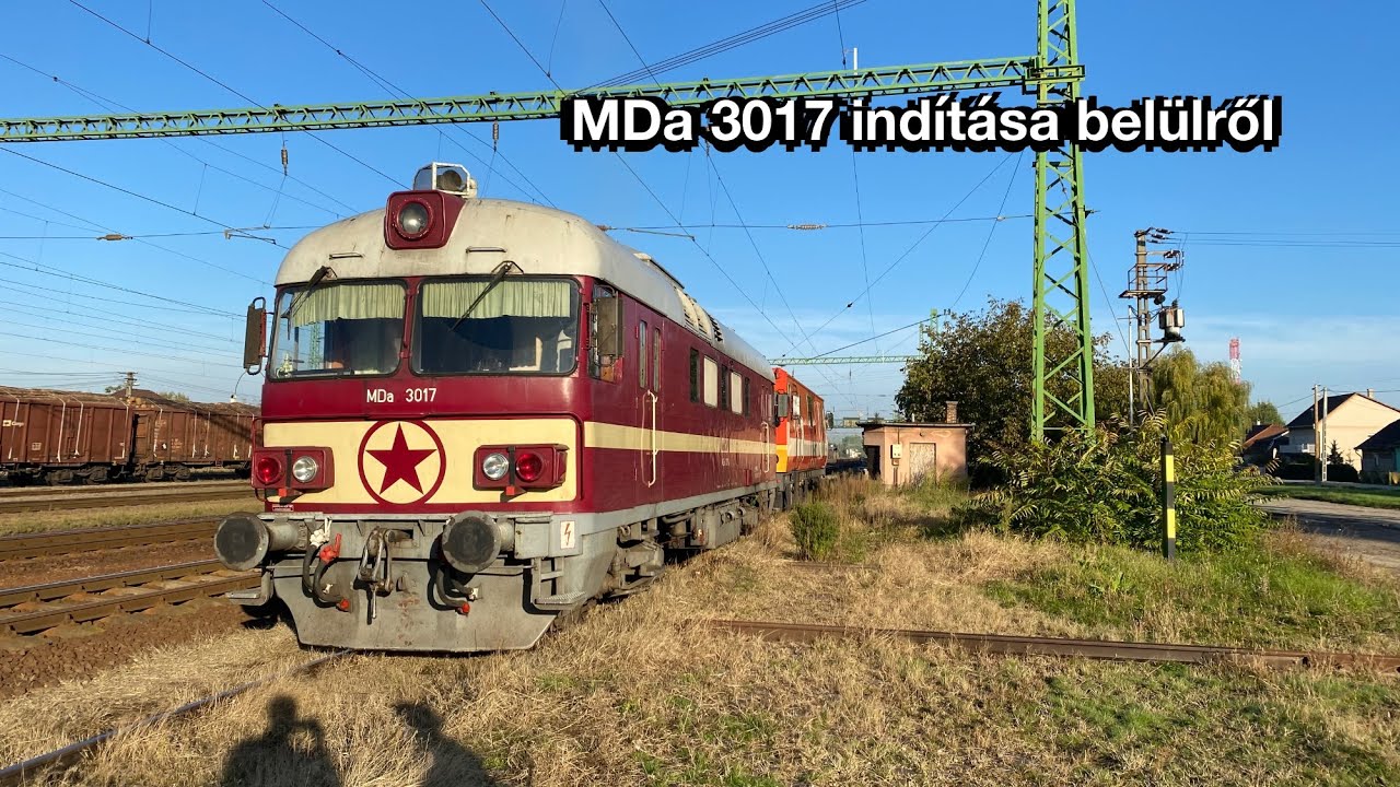 Az MDa 3017 motor indítása a géptérben