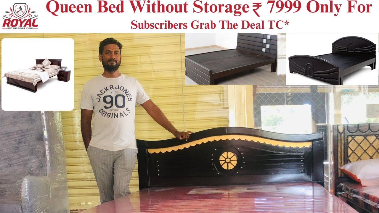 Queen Bed Without Storage Just 7999 TC* #furniture #bangalore #RoyalEnterprisesIndia #yelahanka #bed