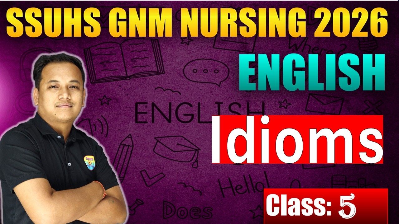 SSUHS GNM Nursing Entrance Exam 2026|| Idioms by Joydeep Sir
