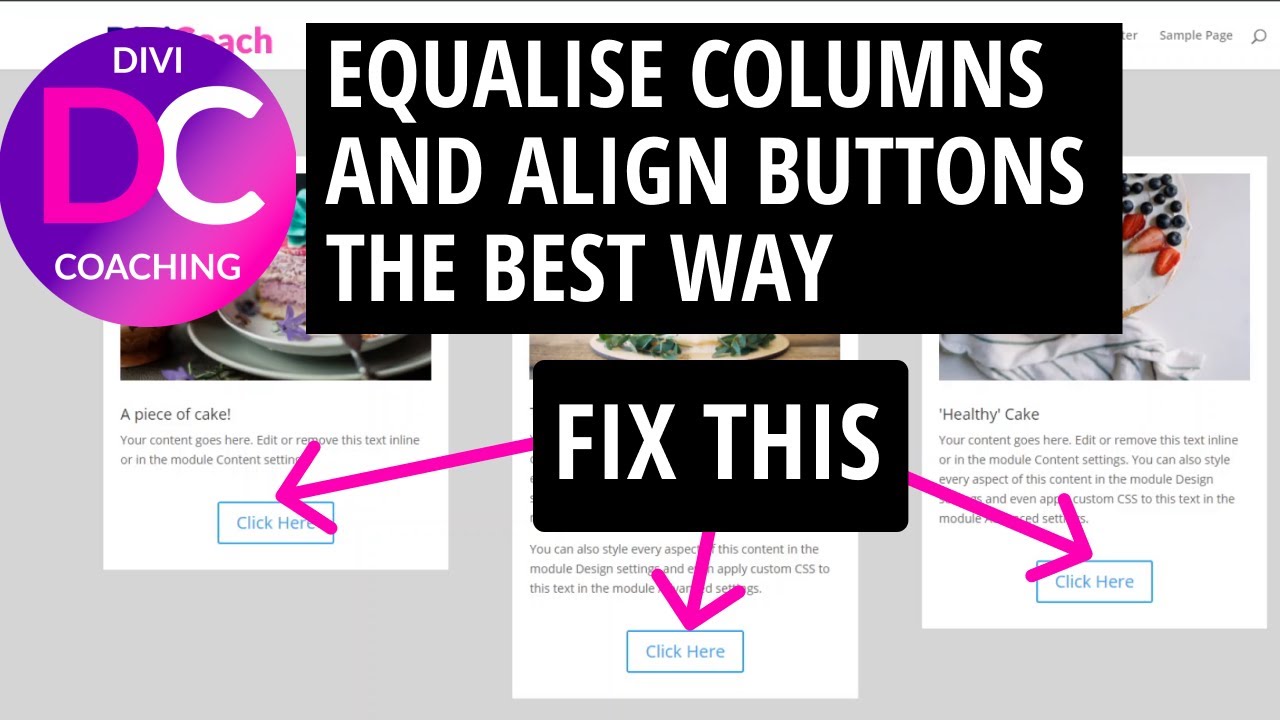 Align Buttons in Divi Columns
