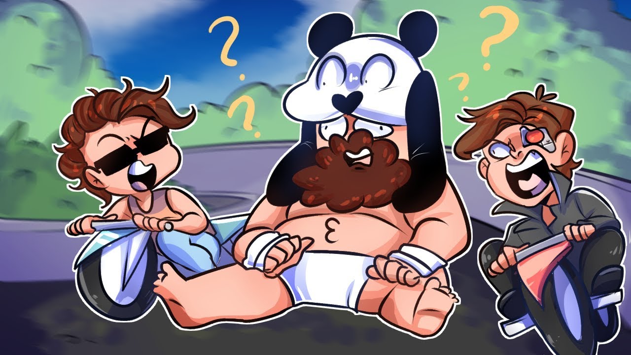 Big Bois on Bikes RETURN...Except Only Panda Particpates - MARIO KART 8