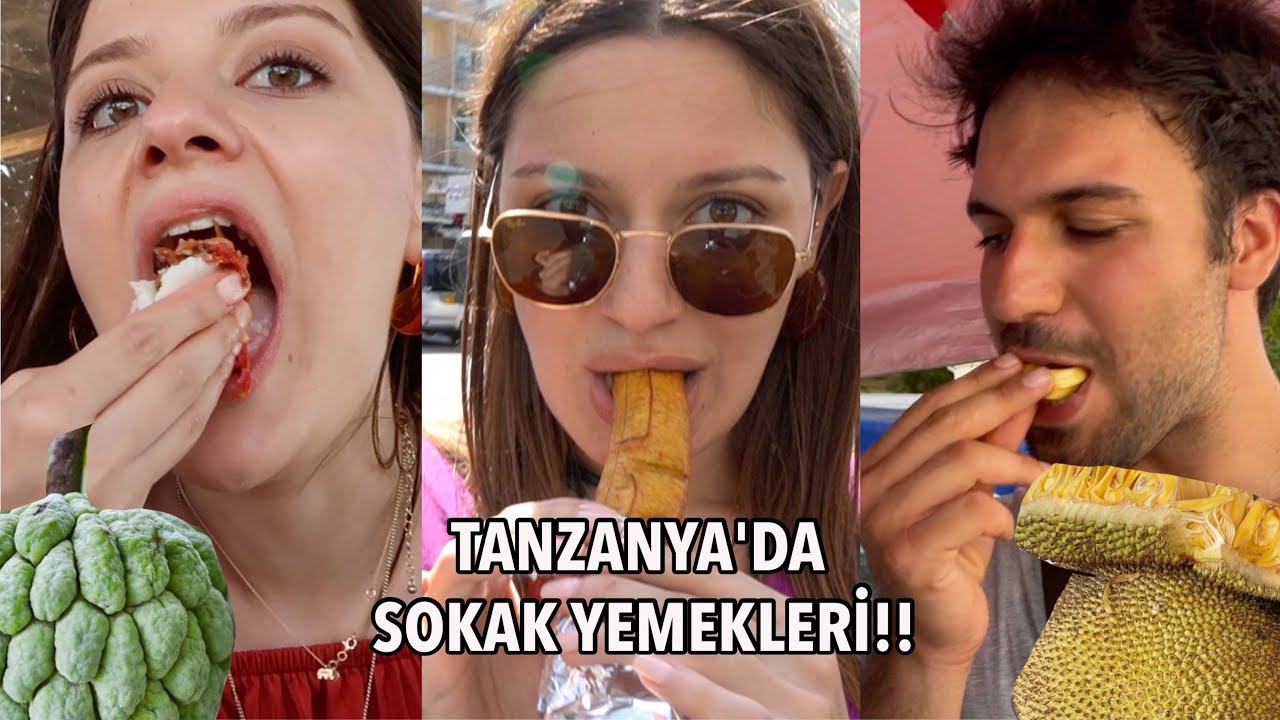 TANZANYA'NIN İLGİNÇ SOKAK YEMEKLERİNİ VE MEYVELERİNİ DENEDİK! BU NASIL ELMA?😲 #Darüsselam #Tanzanya