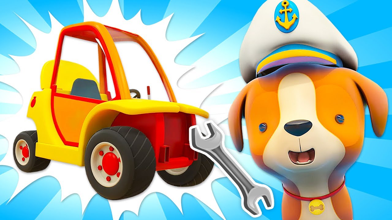 O capitão cachorrinho! Desenhos animados em português. Desenho animado infantil. Veículos de serviço
