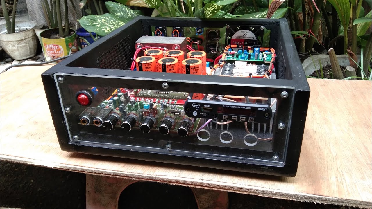 amplifier karaoke rakitan,panel transparan bening ciamik poll.