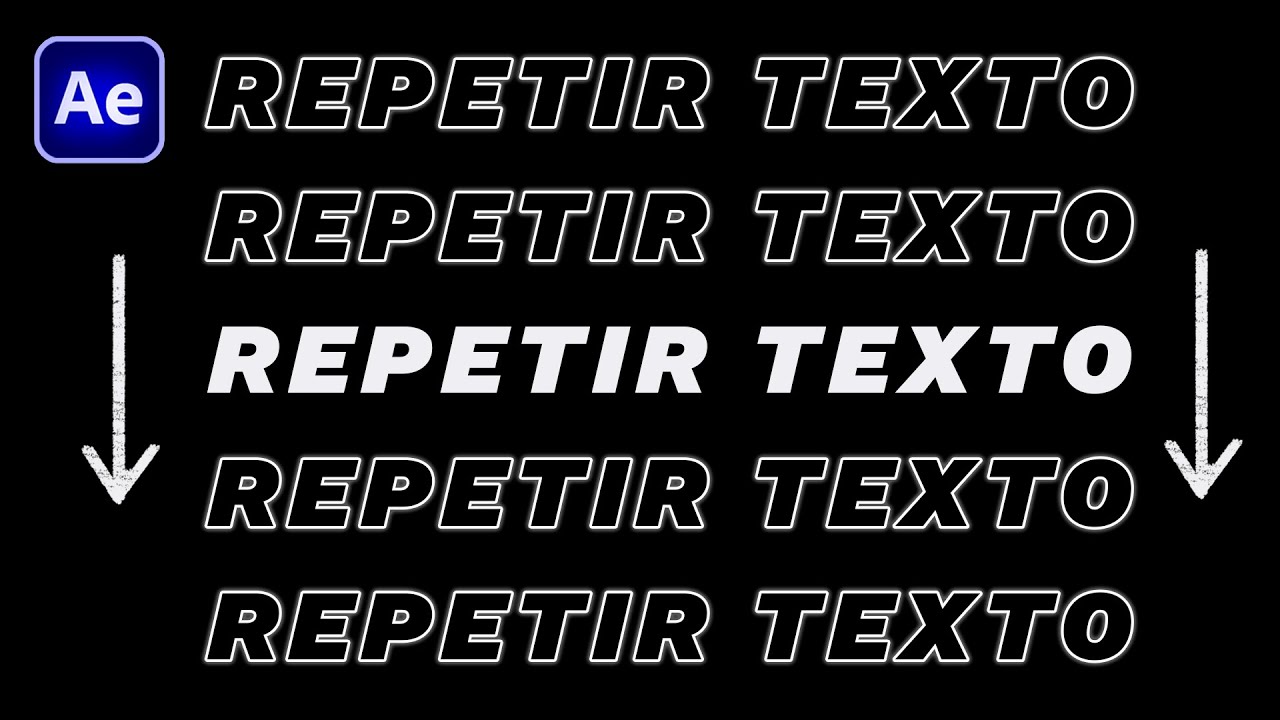 ⬇️ Repetir y Animar TEXTO DESTACADO en After Effects - Efecto Cascada