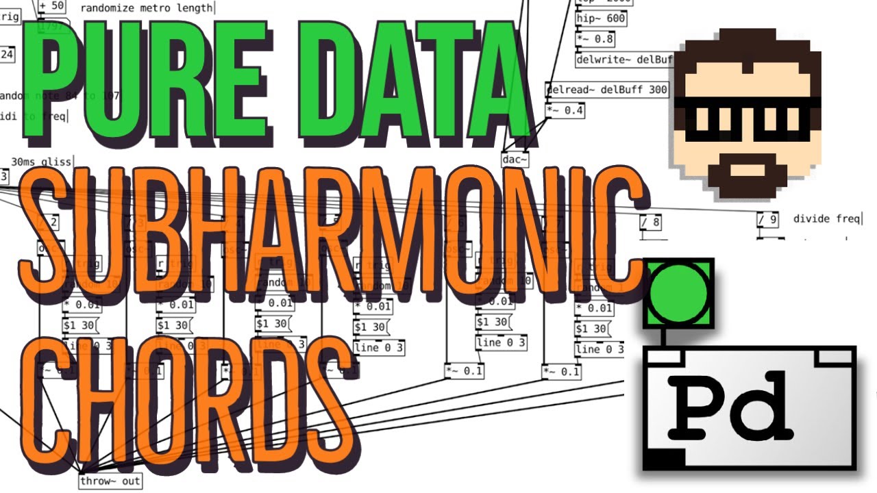 Pd Patch from Scratch: Subharmonic Chords (Pure Data, No Talking, undertones) | Simon Hutchinson
