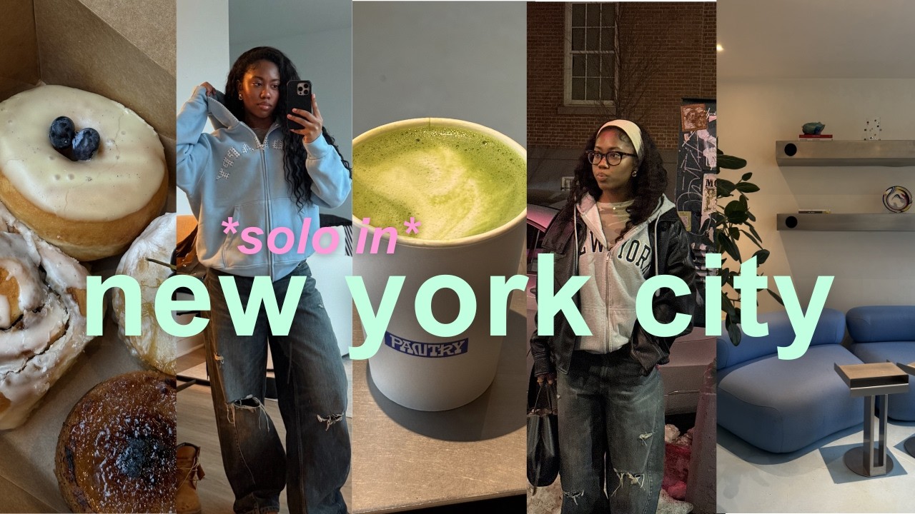 solo in new york 🗽 i met a celebrity...trying viral matcha, valentines date & influencer events
