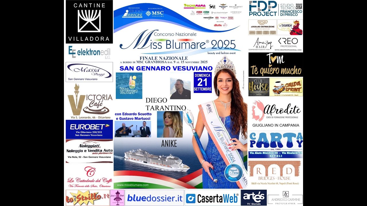 MISS BLUMARE Campania 2025 8a tappa. Domenica 21 settembre 2025