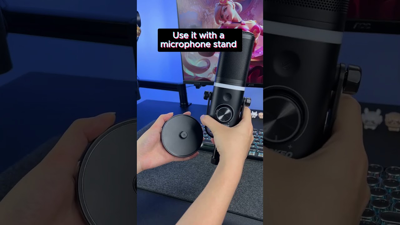 Ready to sound professional? This mic makes it easy. #aokeo #desksetup #gaming#halloween#micsetup