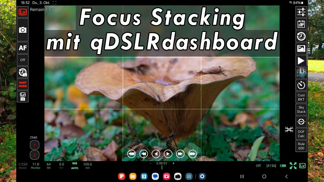 Fokusverlagerung / Focus Shift mit qDSLRdashboard