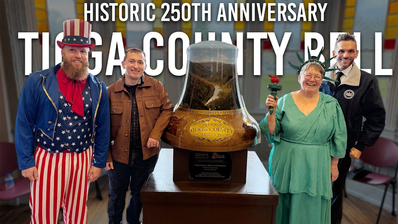 Tioga County 250 Bell Unveiled at the Gate House in Mansfield