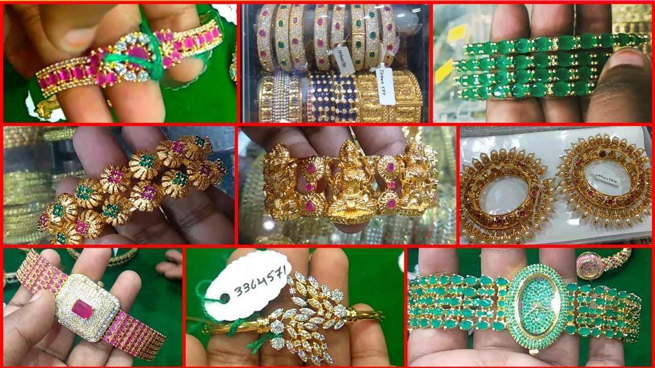 Cz Stone,1gm Gold Watches,Bracelets,Bangles In Begum Bazaar in Hyderabad || Wholesale & Retail ||