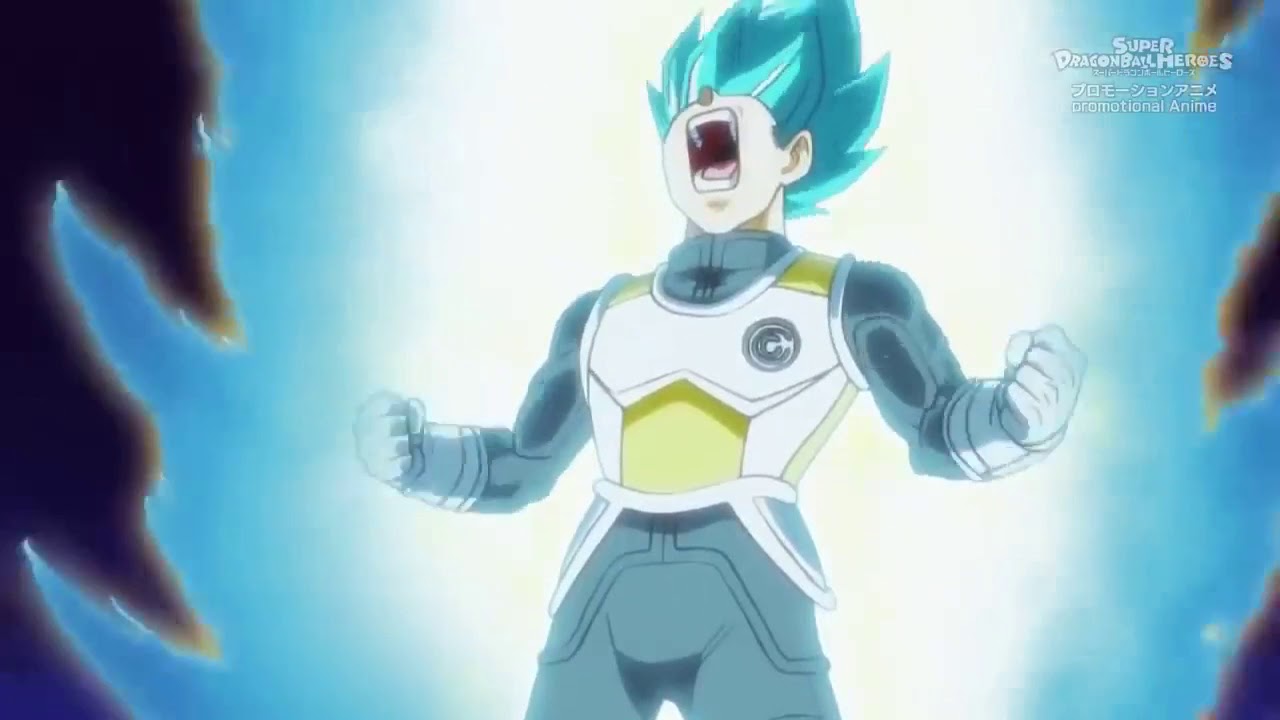 Super Dragon Ball Heroes   Vegeta Evolution vs fused  Oren And Kamin