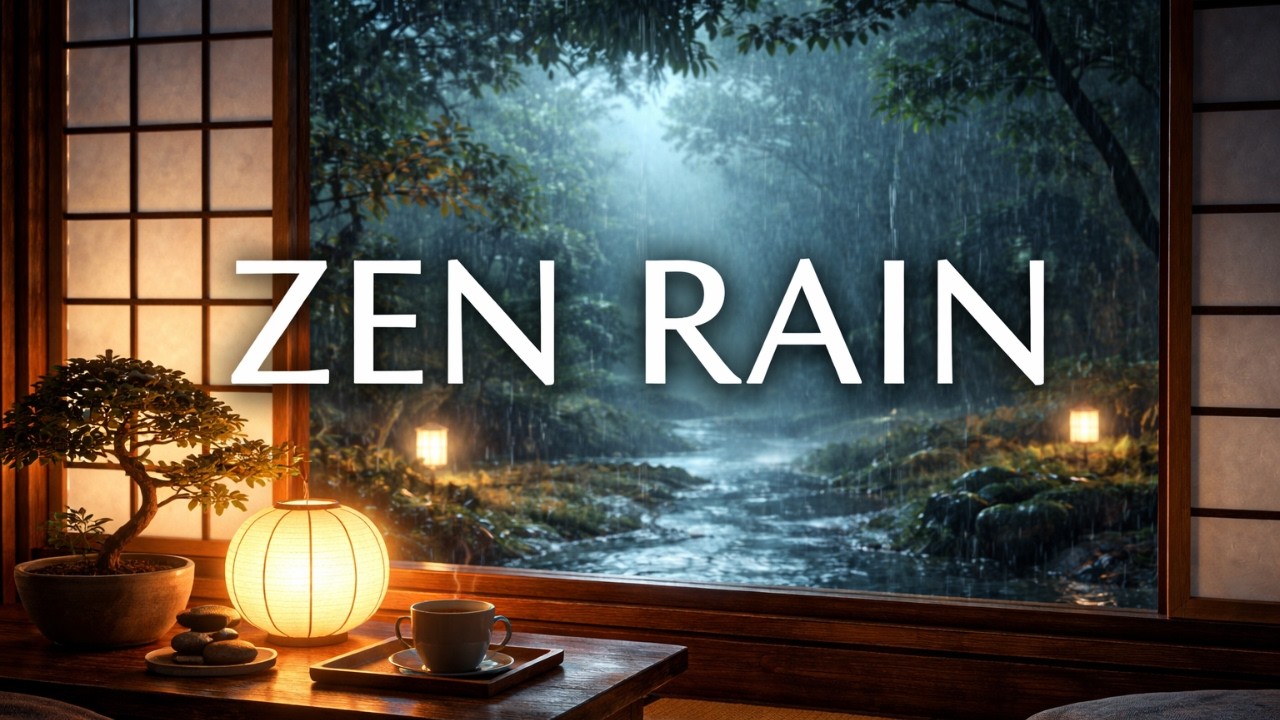 Deep Zen Rain — Japanese Ambient for Focus, Relax & Sleep (8 Hours)