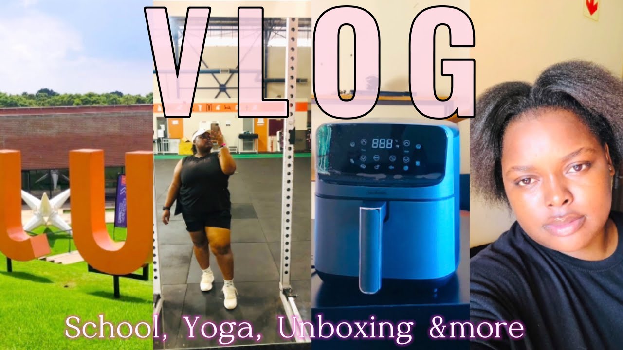VLOG:Digital Diary : UNBOXING My New AIR-FRYER at Res, Free YOGA, UJ & More (South African Youtuber)