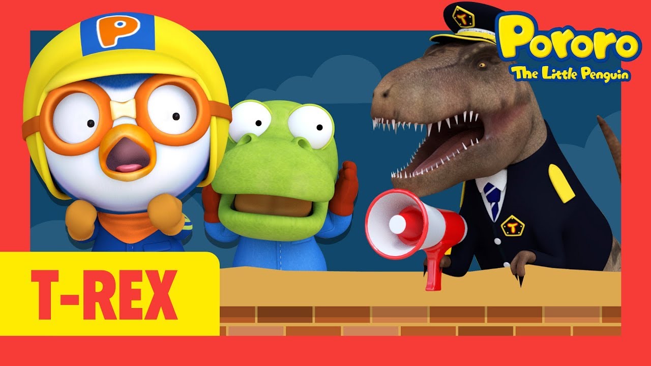 Police car song | Police Officer Tyrannosaurus Rex Song for Kids l Pororo Dinosaur Nursery Rhymes