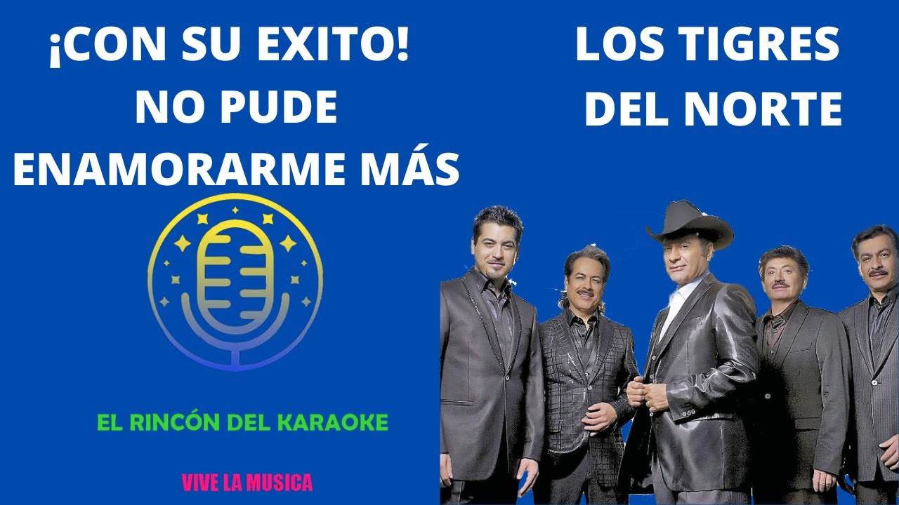 KARAOKE LOS TIGRES DEL NORTE NO PUDE ENAMORARME MÁS / AUDIO ORIGINAL