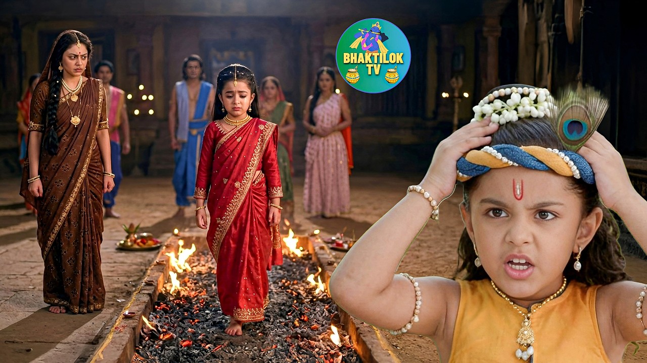 राधा को अग्नि परीक्षा देते देख, कान्हा को मैया पर आया गुस्सा || Yashomati Maiya Ke Nandlala