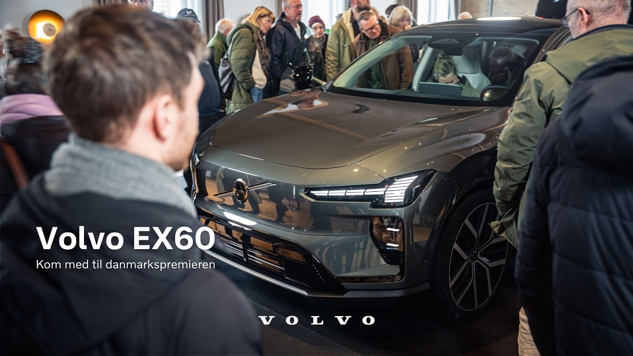 Kom med, når Volvo EX60 med 810 km rækkevidde kommer til Danmark for første gang