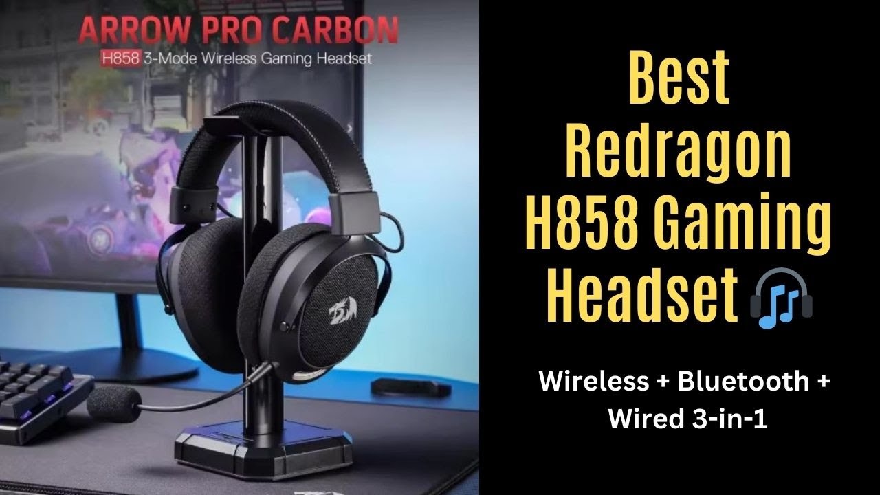 Best Redragon H858 Gaming Headset | Wireless + Bluetooth + Wired 3-in-1