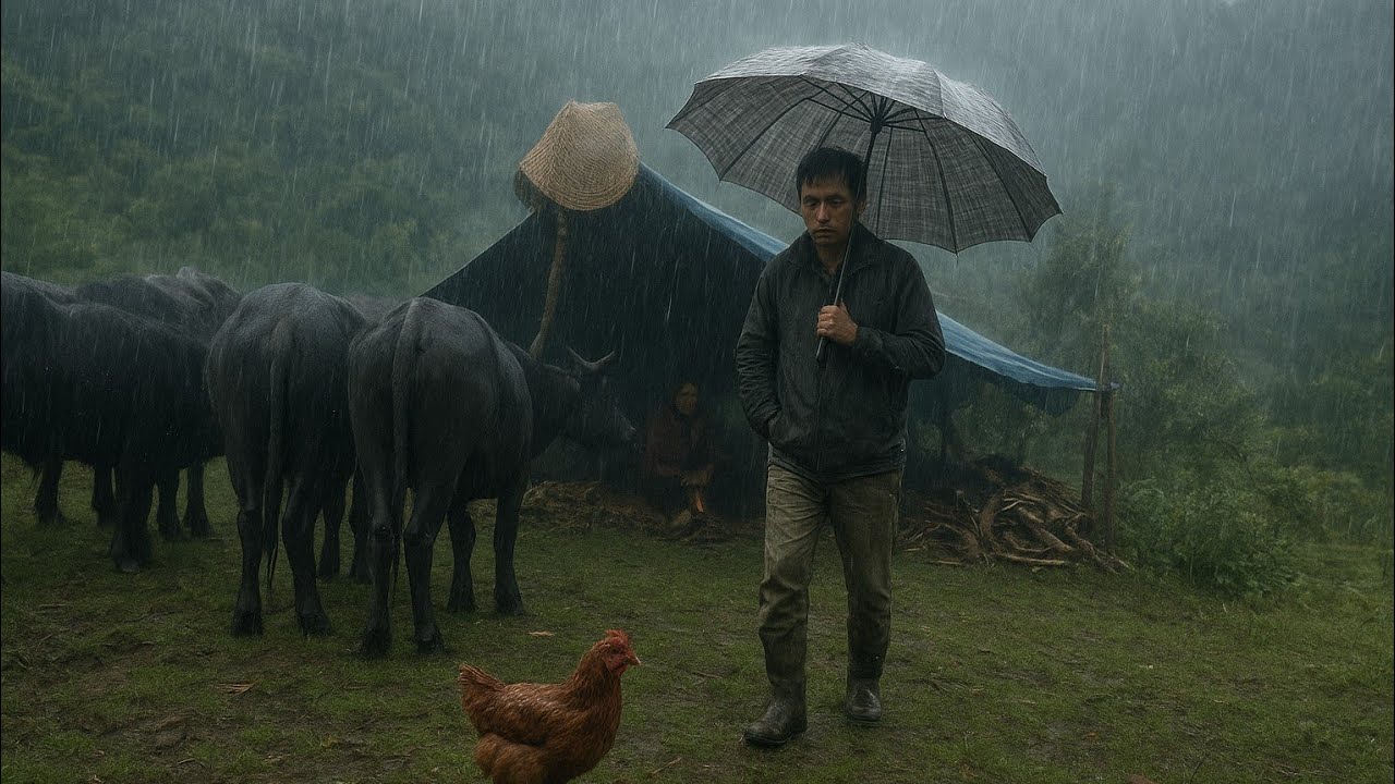 Real Nepali mountain village Life During The Rain || All Season compilation video || Rural village 