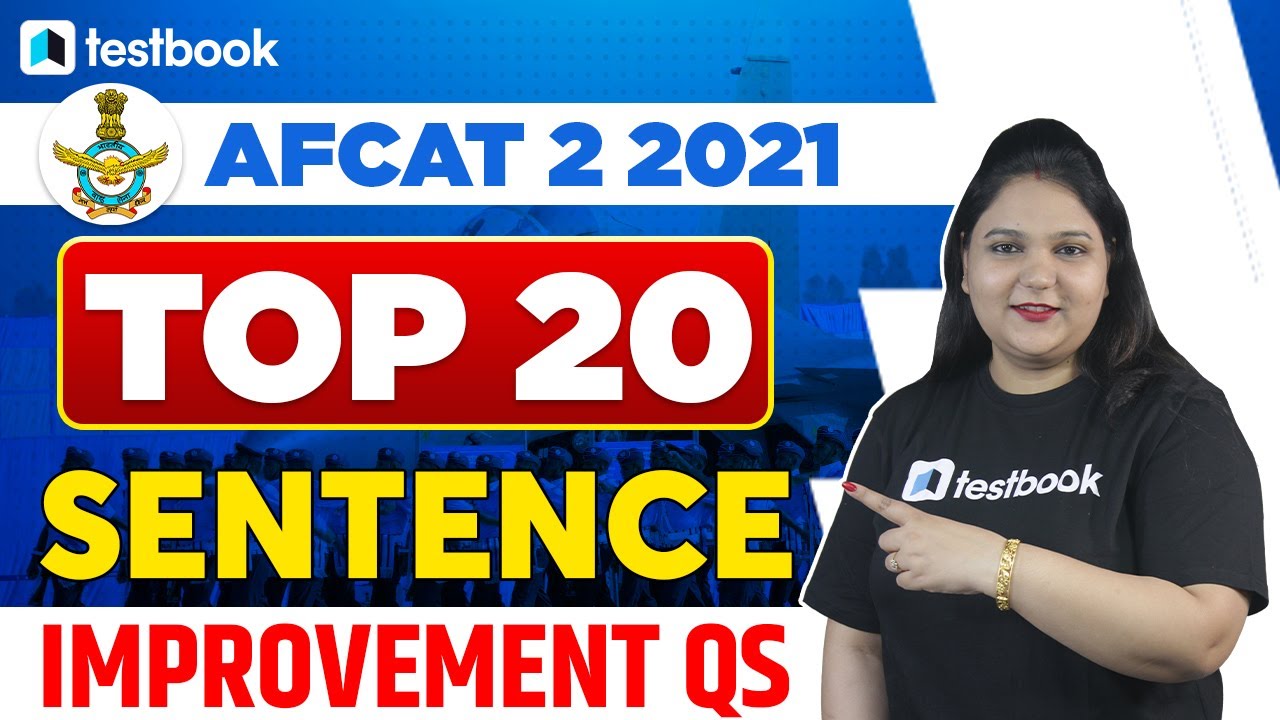 AFCAT 2 2021 | English Classes | Top 20 Sentence Improvement Questions | AFCAT 2021 | Anjali Ma'am