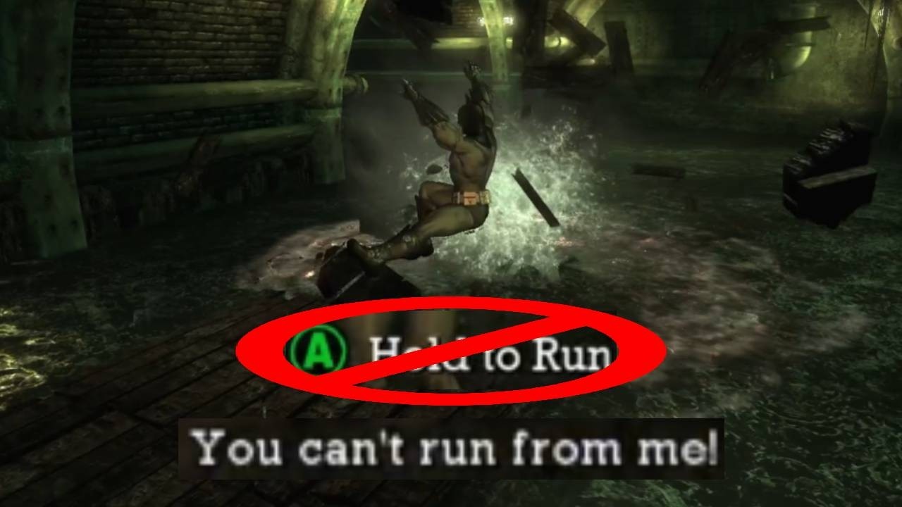 I beat Batman: Arkham Asylum without Running, yes, including kill croc.