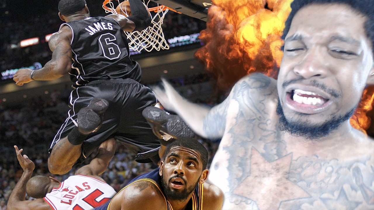 KYRIE MAKE SURE LEBRON WATCHES THIS! LEBRON JAMES BEST DUNK ON EVERY TEAM REACTION!