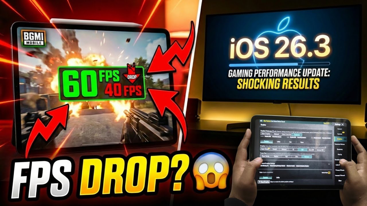 iOS 26.3 Gaming Test 🔥 BGMI/PUBG Lag Fixed or Worse? 