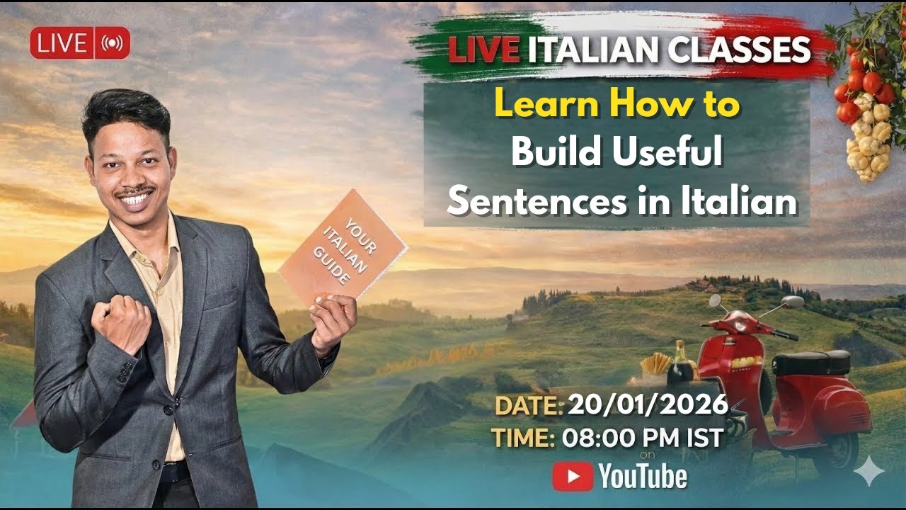 Live Italian Class: Learn How to Build Useful Sentences | Beginners Friendly