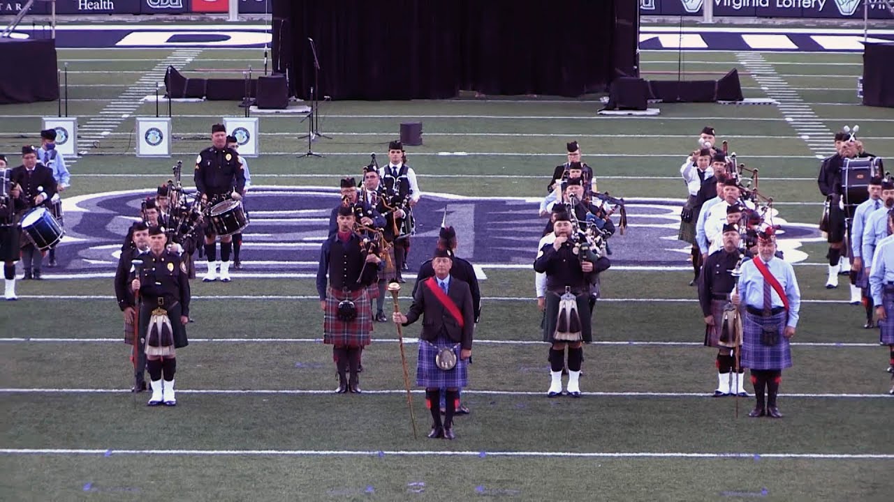 Combined Bands into Massed Pipes and Drums, 2021 Virginia International Tattoo