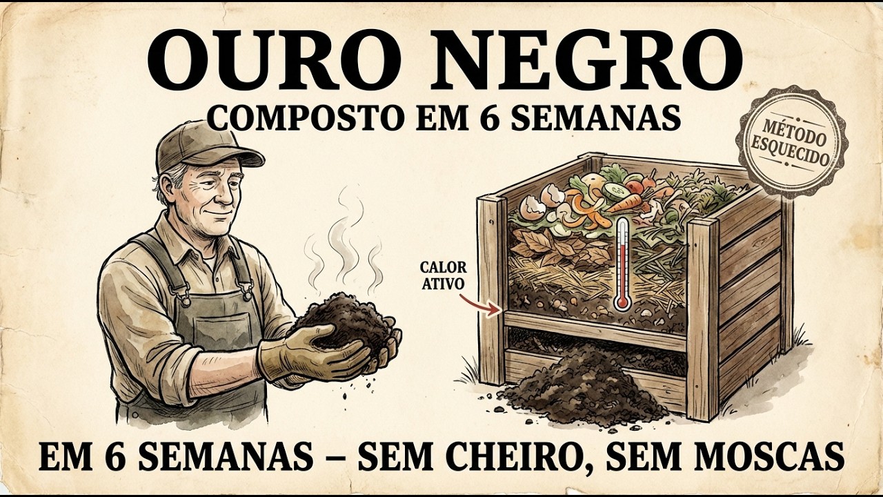 Composto em 6 semanas: SEM cheiro, SEM moscas (método esquecido) 🌱