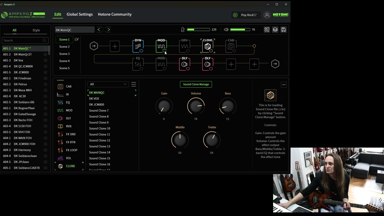 I cloned my Quad cortex with the Hotone Ampero 2 stage ....