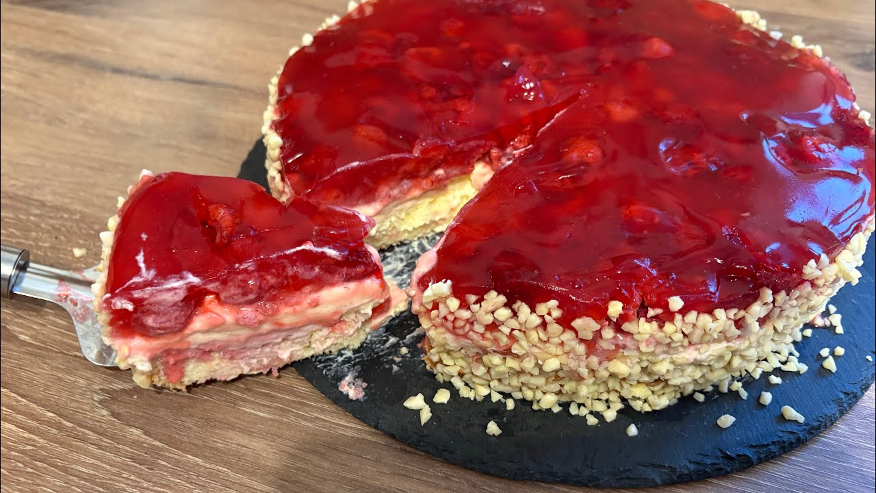 Малиновый торт 🍰 просто и быстро 