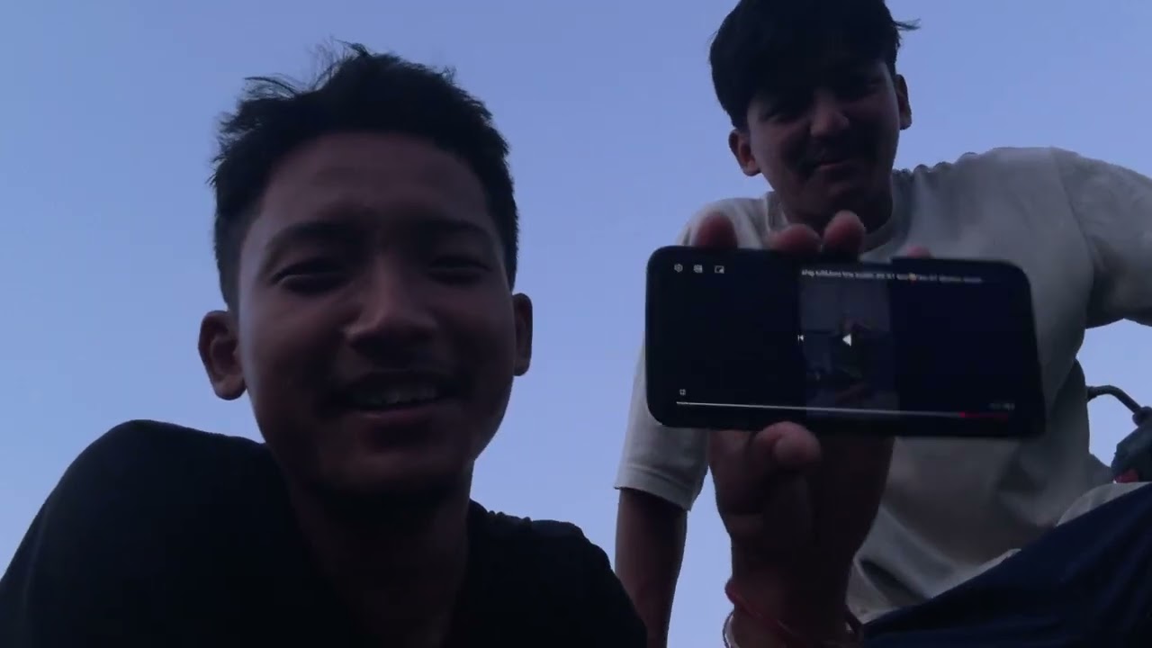 I react on Tiktok in Lake with Friend