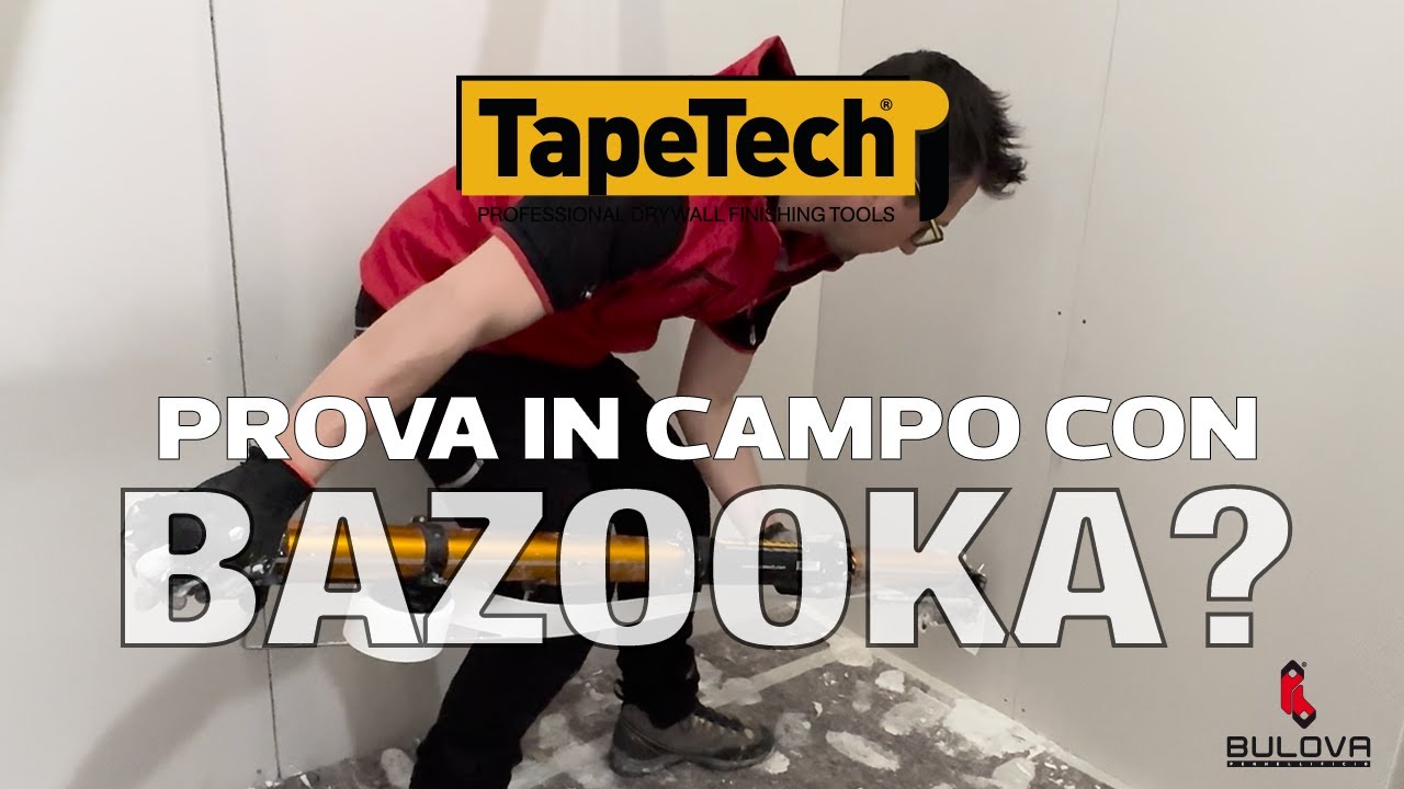 Tapetech Italia -Come si usa il bazooka di Tapetech? Prova in campo! Bulova Pennelli