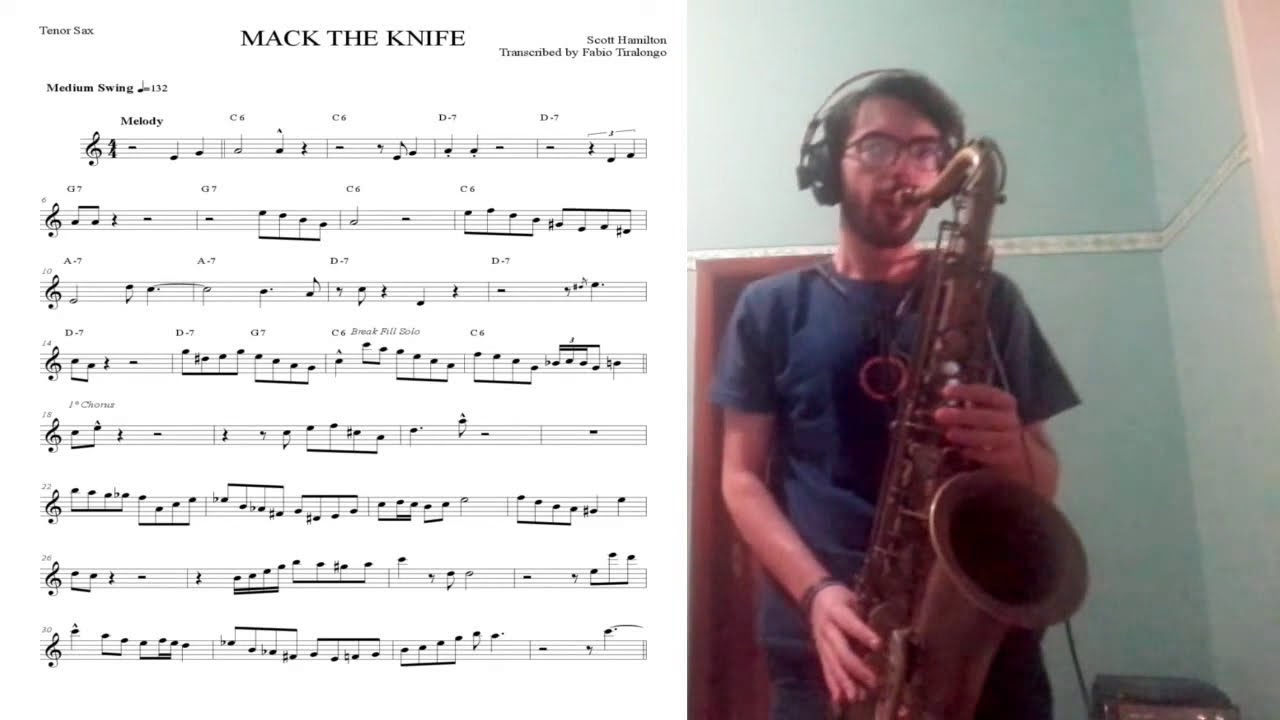 Mack The Knife/Kurt Weill. Scott Hamilton - Transcribed by Fabio Tiralongo