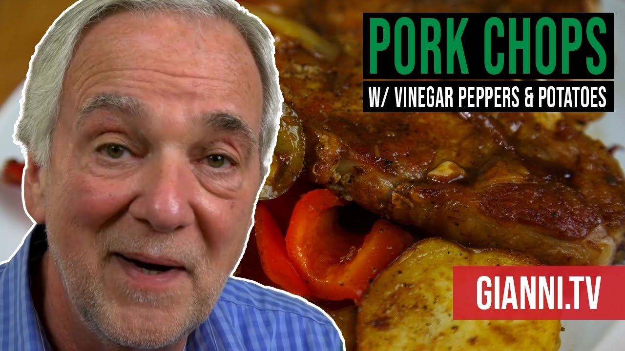 Pork Chops with Peppers, Onions & Potatoes, Italian recipe - Gianni's North Beach