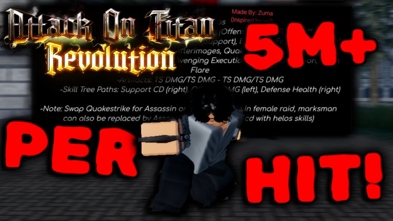 AOT Revolution BEST THUNDER SPEARS BUILD?! (5m PER HIT!)