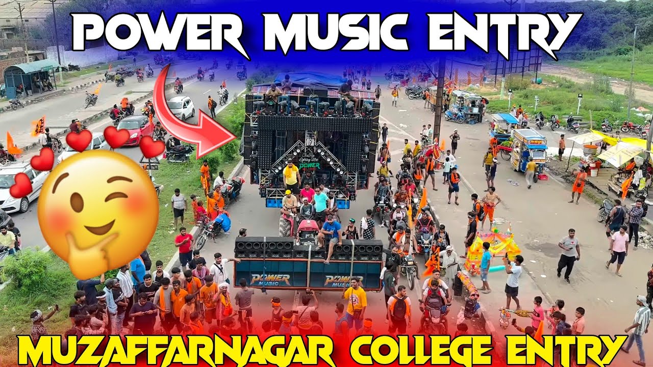 Power Music Entry In Muzaffarnagar College | Full Enjoy And Dance With Public 