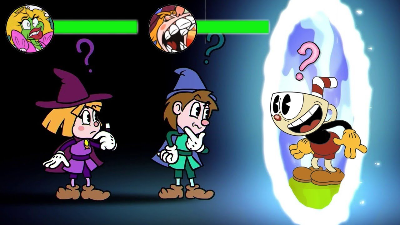 Cuphead Joins Enchanted Portals ! Al Bosses With Healthbars ( DLC Included )