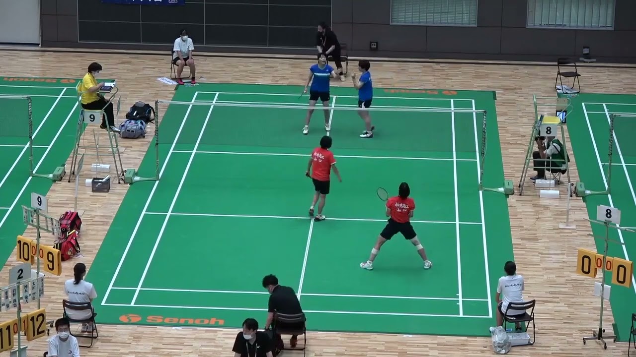 2022年IH バドミントン 女子ダブルス 準々決勝 石川心菜・清瀬璃子 青森山田(青森) vs 明地陽菜・田口真彩 柳井商工(山口)