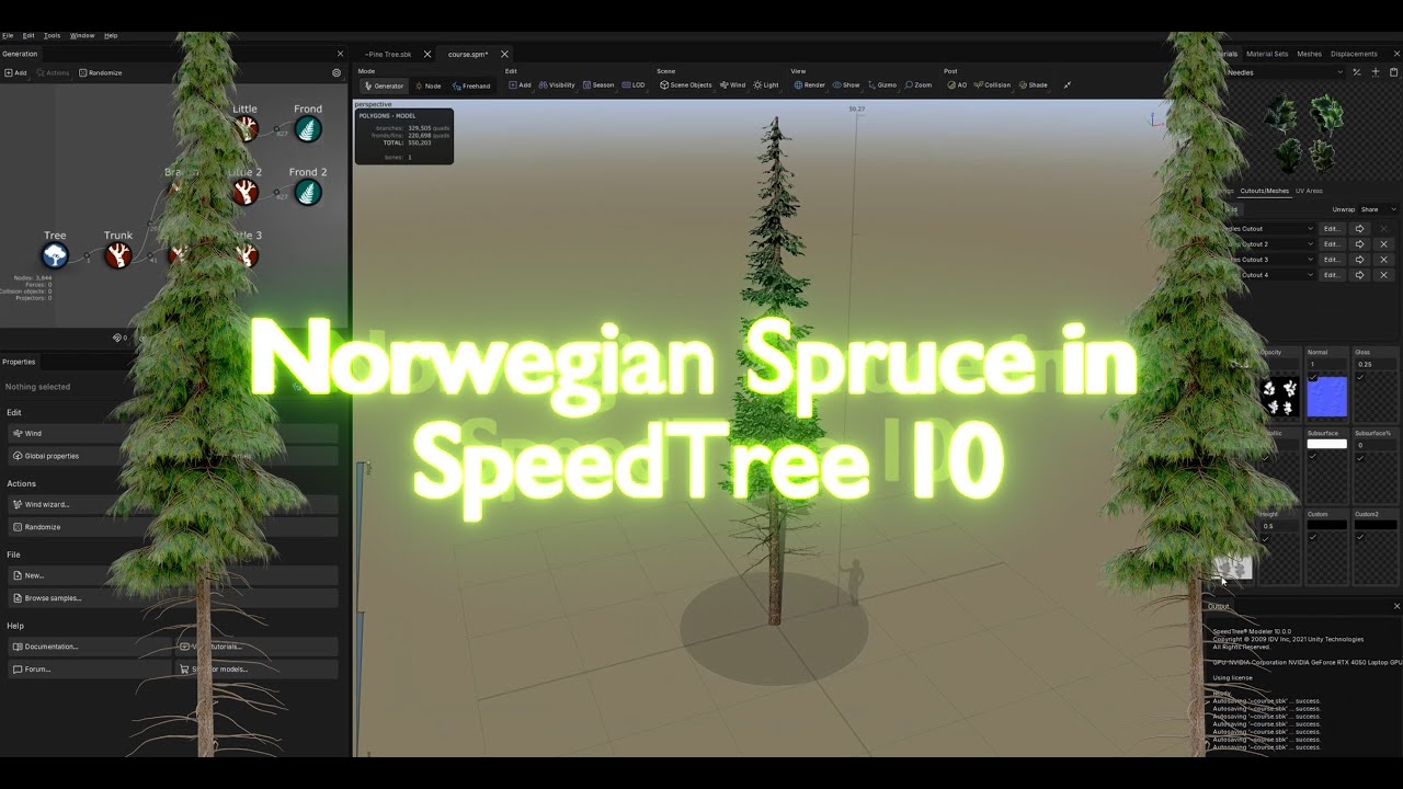 Create a Pine Tree in SpeedTree 10 to Blender 5.0 - FULL WORKFLOW