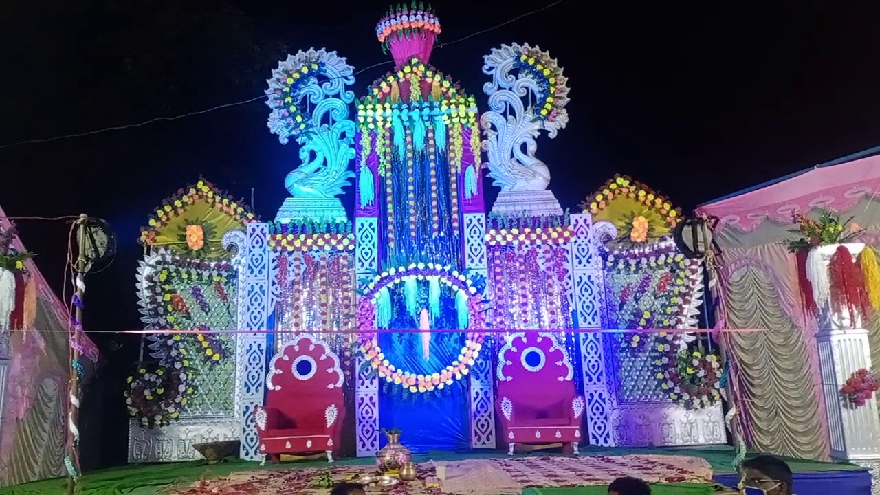Salman flower VIP decoration Tilak stej jaymal stage stage birthday stej