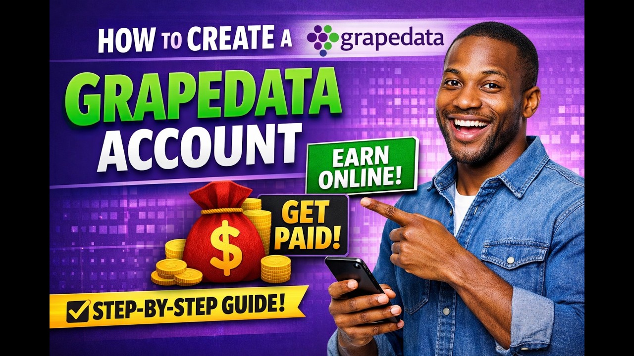 &ldquo;Make Money Online with Grapedata | Account Setup Tutorial&rdquo;