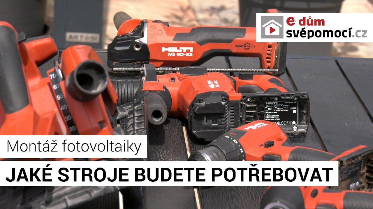 Stroje potřebné pro realizaci fotovoltaické elektrárny